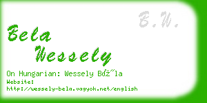 bela wessely business card